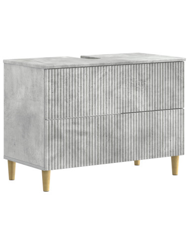 Set di Mobili da Bagno da 4 Pezzi ARNHEM Grigio Cemento