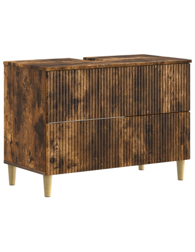 Set di Mobili da Bagno da 4 Pezzi ARNHEM Rovere Fumo