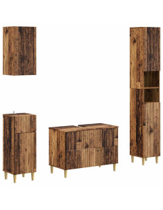 Set di Mobili da Bagno da 4 Pezzi ARNHEM Legno antico