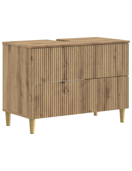 Set di Mobili da Bagno da 4 Pezzi ARNHEM Rovere Artigianale