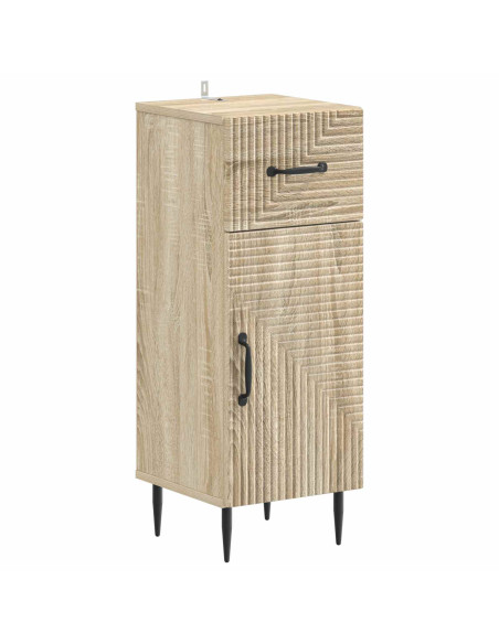 Set di Mobili da Bagno da 4 Pezzi HAARLEM Rovere Sonoma