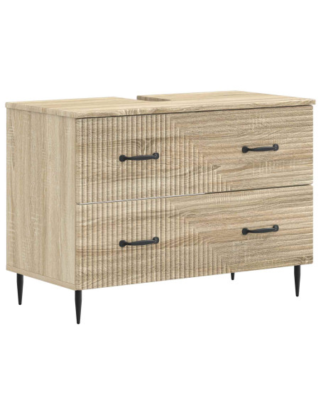 Set di Mobili da Bagno da 4 Pezzi HAARLEM Rovere Sonoma