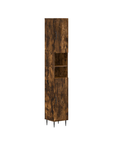 Set di Mobili da Bagno da 4 Pezzi HAARLEM Rovere Fumo