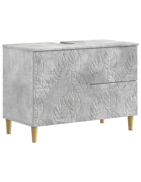 Set di Mobili da Bagno da 4 Pezzi DELFT Grigio Cemento