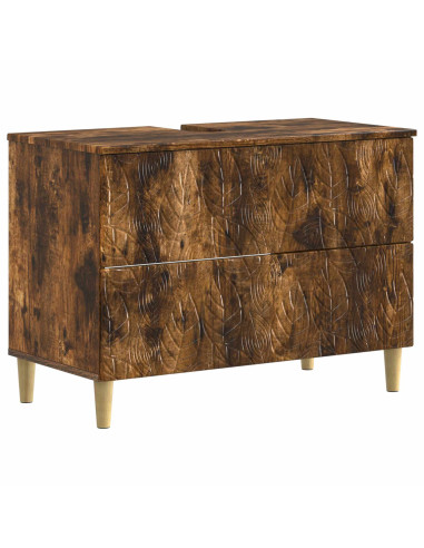 Set di Mobili da Bagno da 4 Pezzi DELFT Rovere Fumo