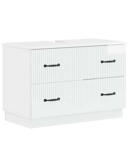 Set di Mobili da Bagno da 4 Pezzi HOORN Bianco Lucido