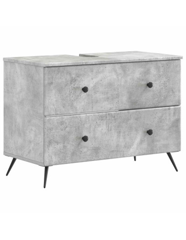 Set di Mobili da Bagno da 4 Pezzi BREDA Grigio Cemento