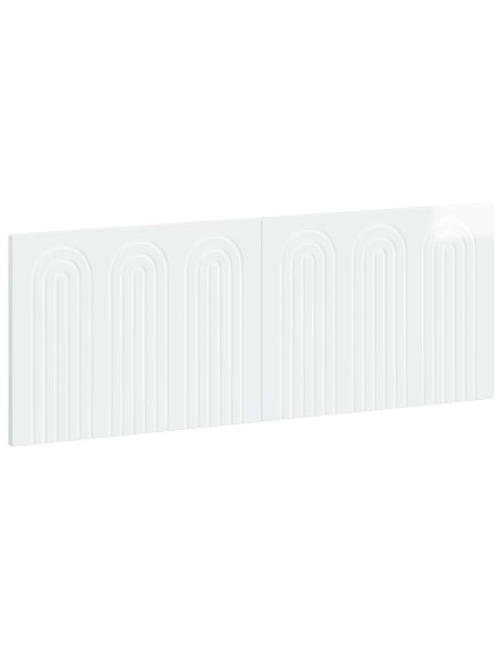 Testiera da Muro ALKMAAR Bianco Lucido Legno ingegnerizzato