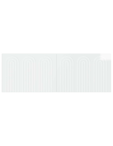 Testiera da Muro ALKMAAR Bianco Lucido Legno ingegnerizzato