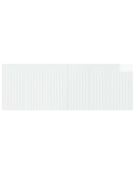 Testiera da Muro ALKMAAR Bianco Lucido Legno ingegnerizzato