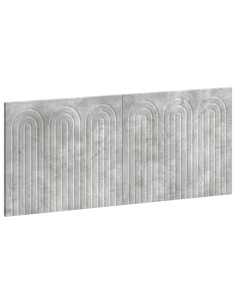 Testiera da Muro ALKMAAR Grigio Cemento Legno ingegnerizzato