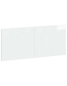 Testiera da Muro ALKMAAR Bianco Lucido Legno ingegnerizzato