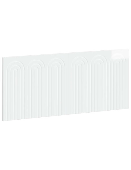Testiera da Muro ALKMAAR Bianco Lucido Legno ingegnerizzato
