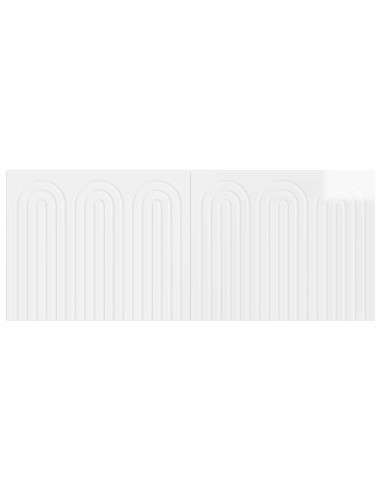 Testiera da Muro ALKMAAR Bianco Lucido Legno ingegnerizzato