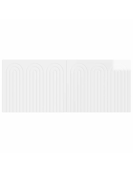 Testiera da Muro ALKMAAR Bianco Lucido Legno ingegnerizzato