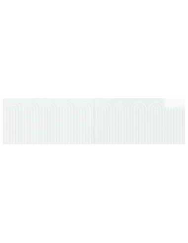Testiera da Muro ALKMAAR Bianco Lucido Legno ingegnerizzato