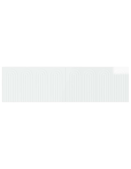 Testiera da Muro ALKMAAR Bianco Lucido Legno ingegnerizzato