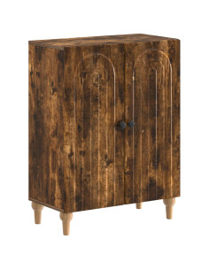 Mobiletto da Bagno ALKMAAR Rovere Fumo 59,5 x 31 x 80 cm