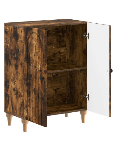 Mobiletto da Bagno ALKMAAR Rovere Fumo 59,5 x 31 x 80 cm