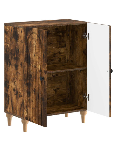 Mobiletto da Bagno ALKMAAR Rovere Fumo 59,5 x 31 x 80 cm