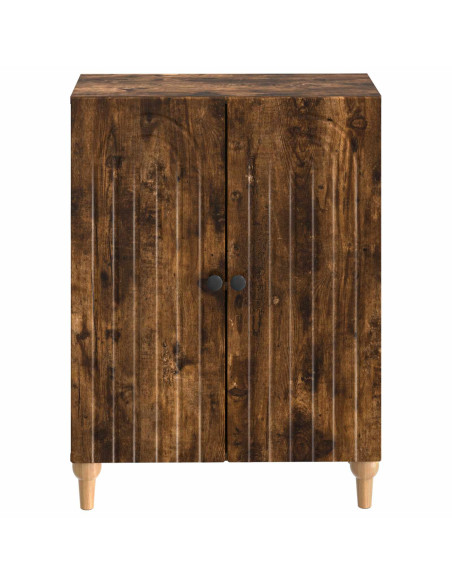Mobiletto da Bagno ALKMAAR Rovere Fumo 59,5 x 31 x 80 cm