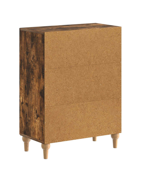 Mobiletto da Bagno ALKMAAR Rovere Fumo 59,5 x 31 x 80 cm
