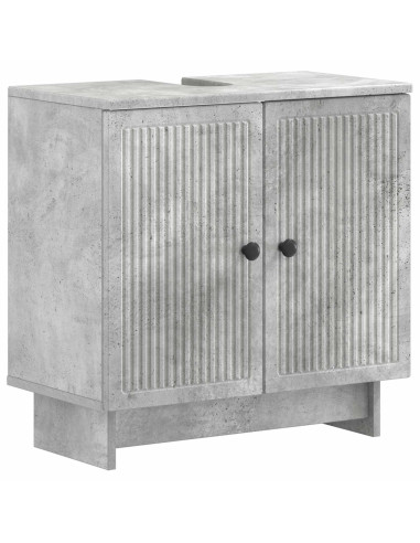 Set di Armadi da Bagno da 2 Pezzi EDE Grigio Cemento