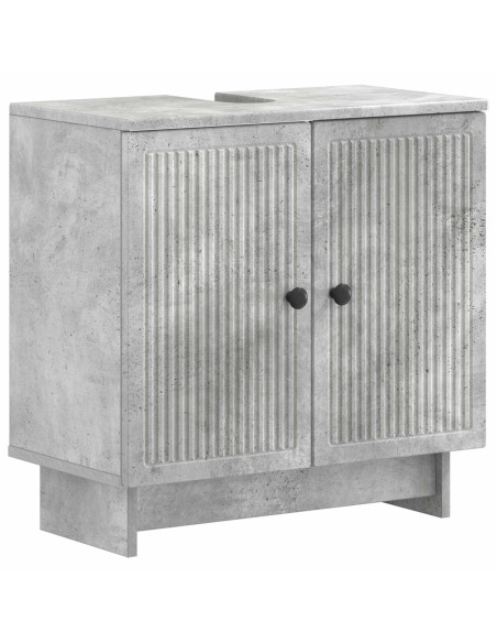 Set di Armadi da Bagno da 2 Pezzi EDE Grigio Cemento