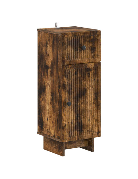 Set di Armadi da Bagno da 2 Pezzi EDE Rovere Fumo