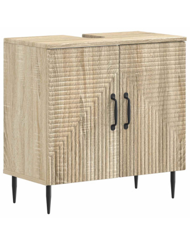 Set di Armadi da Bagno da 2 Pezzi HAARLEM Rovere Sonoma