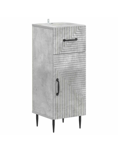 Set di Armadi da Bagno da 2 Pezzi HAARLEM Grigio Cemento