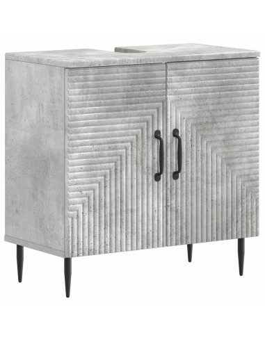Set di Armadi da Bagno da 2 Pezzi HAARLEM Grigio Cemento