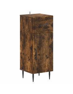 Set di Armadi da Bagno da 2 Pezzi HAARLEM Rovere Fumo 2