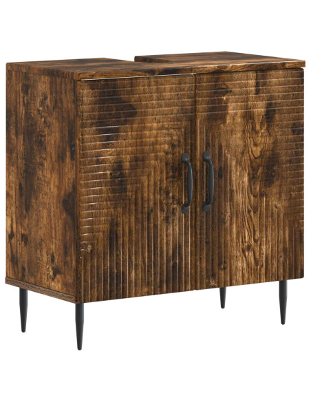 Set di Armadi da Bagno da 2 Pezzi HAARLEM Rovere Fumo