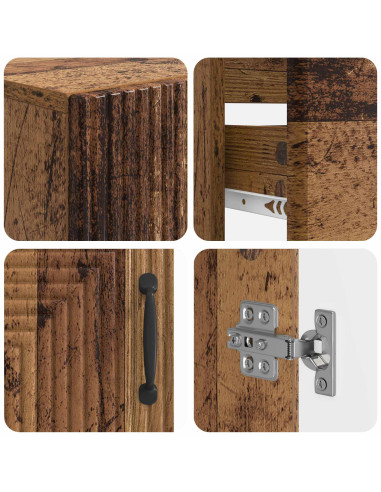 Set di Armadi da Bagno da 2 Pezzi HAARLEM Legno antico