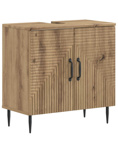 Set di Armadi da Bagno da 2 Pezzi HAARLEM Rovere Artigianale