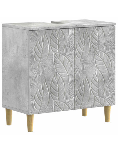 Set di Armadi da Bagno da 2 Pezzi DELFT Grigio Cemento