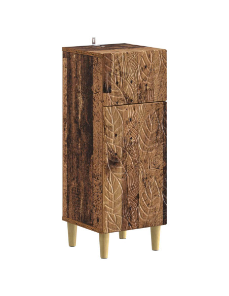 Set di Armadi da Bagno da 2 Pezzi DELFT Legno antico