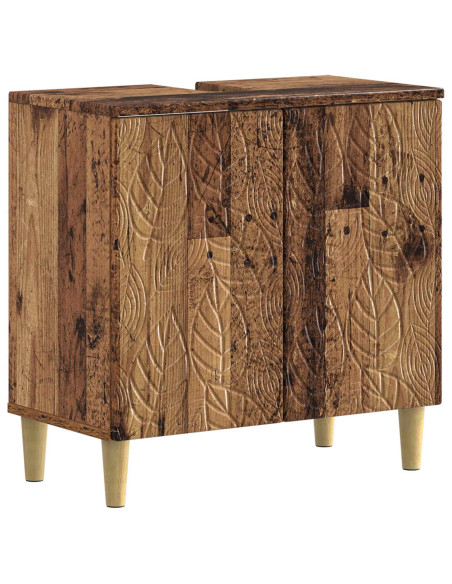Set di Armadi da Bagno da 2 Pezzi DELFT Legno antico