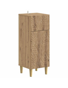 Set di Armadi da Bagno da 2 Pezzi DELFT Rovere Artigianale 2