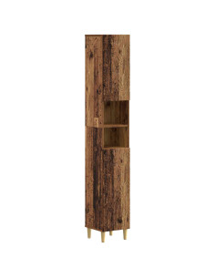 Armadio da Bagno con Ripiano Aperto DELFT Legno antico