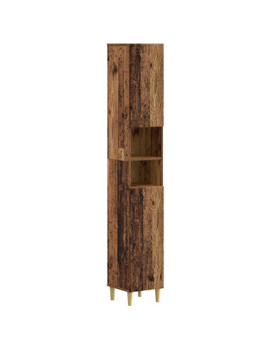 Armadio da Bagno con Ripiano Aperto DELFT Legno antico