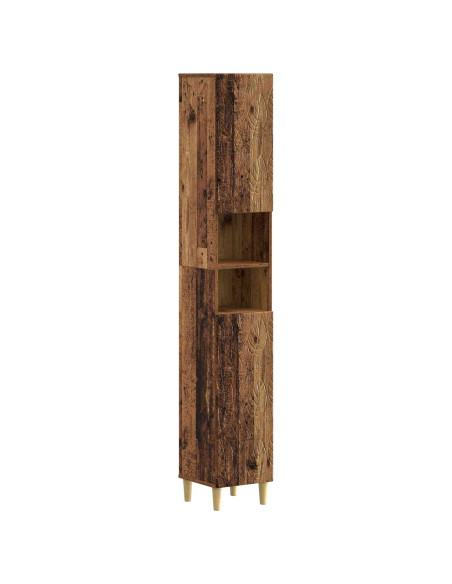 Armadio da Bagno con Ripiano Aperto DELFT Legno antico