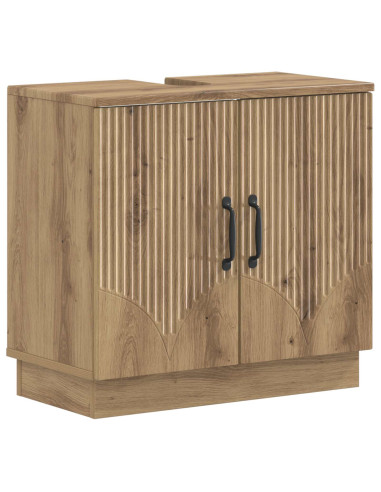 Set di Armadi da Bagno da 2 Pezzi HOORN Rovere Artigianale