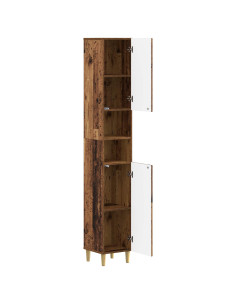 Armadio da Bagno con Ripiano Aperto DELFT Legno antico 2