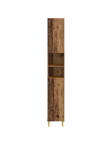 Armadio da Bagno con Ripiano Aperto DELFT Legno antico