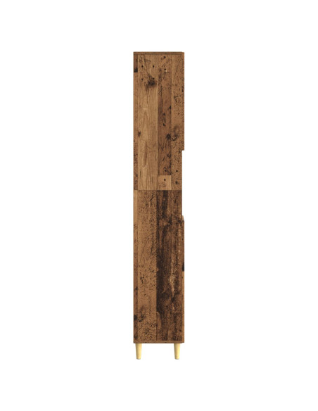 Armadio da Bagno con Ripiano Aperto DELFT Legno antico