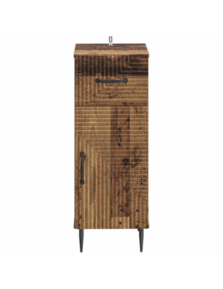 Mobiletto da Bagno HAARLEM Legno antico 30 x 31 x 80 cm