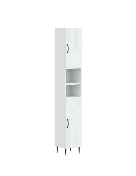 Armadio da Bagno con Ripiano Aperto HAARLEM Bianco