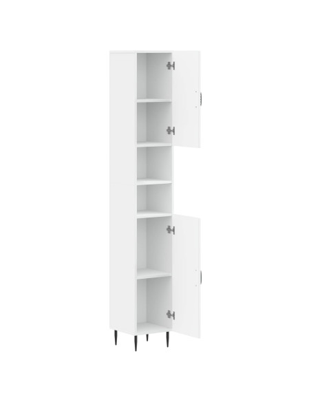 Armadio da Bagno con Ripiano Aperto HAARLEM Bianco